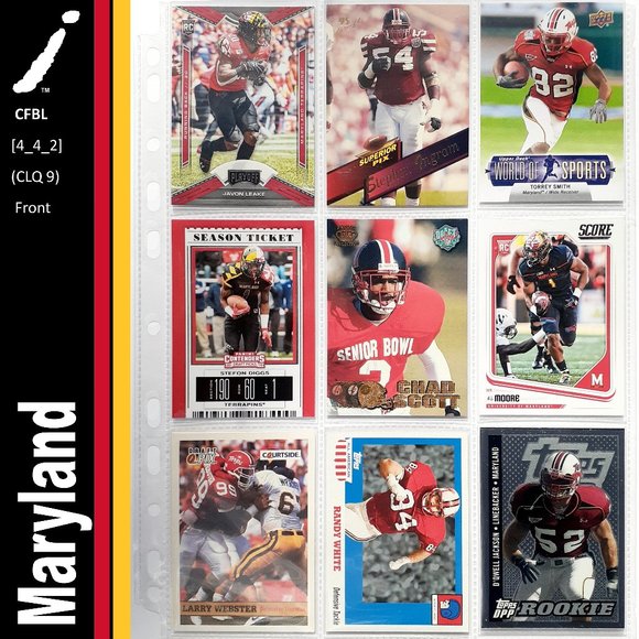NCAA Other - Maryland Terrapins 9 Card Lot [CFBL] [4_4_2]